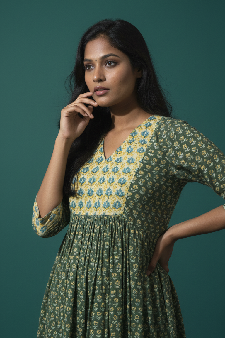 Block Printed Dress