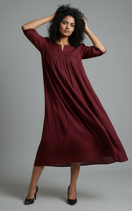 Georgette Calf-Length Dress