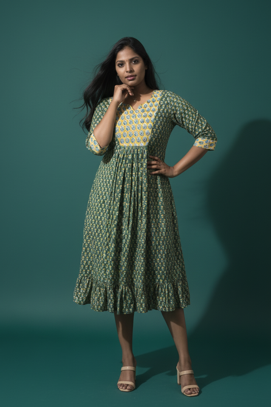 Block Printed Dress