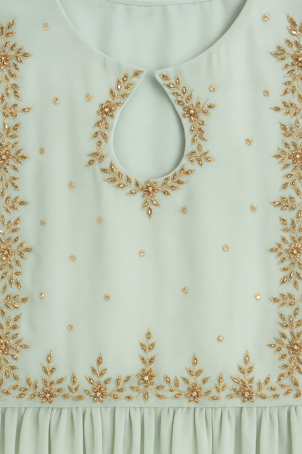 Pleated Georgette Midi Dress