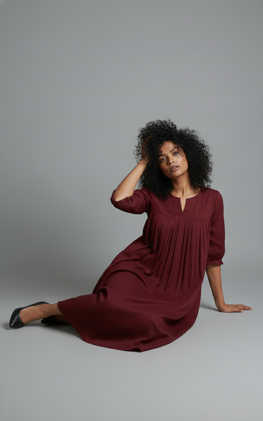 Georgette Calf-Length Dress