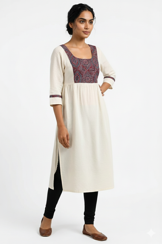 Printed Yoke Kurti