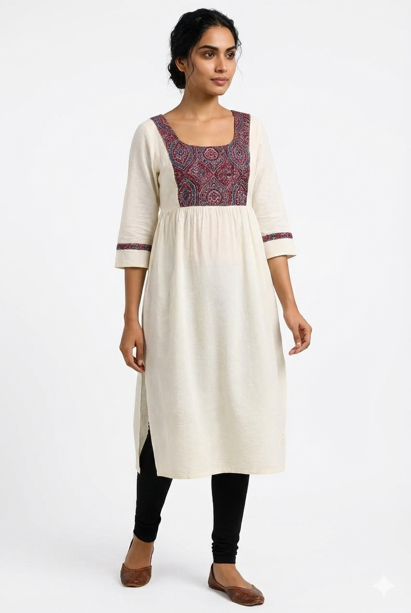 Printed Yoke Kurti