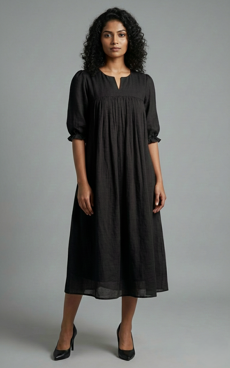 Georgette Calf-Length Dress