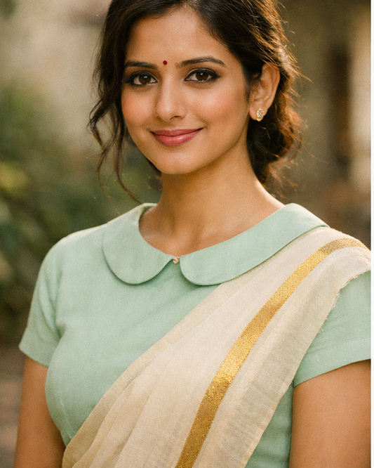 south indian peter pan collar blouse