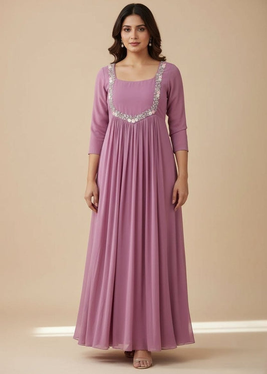 Hand worked Georgette Dress