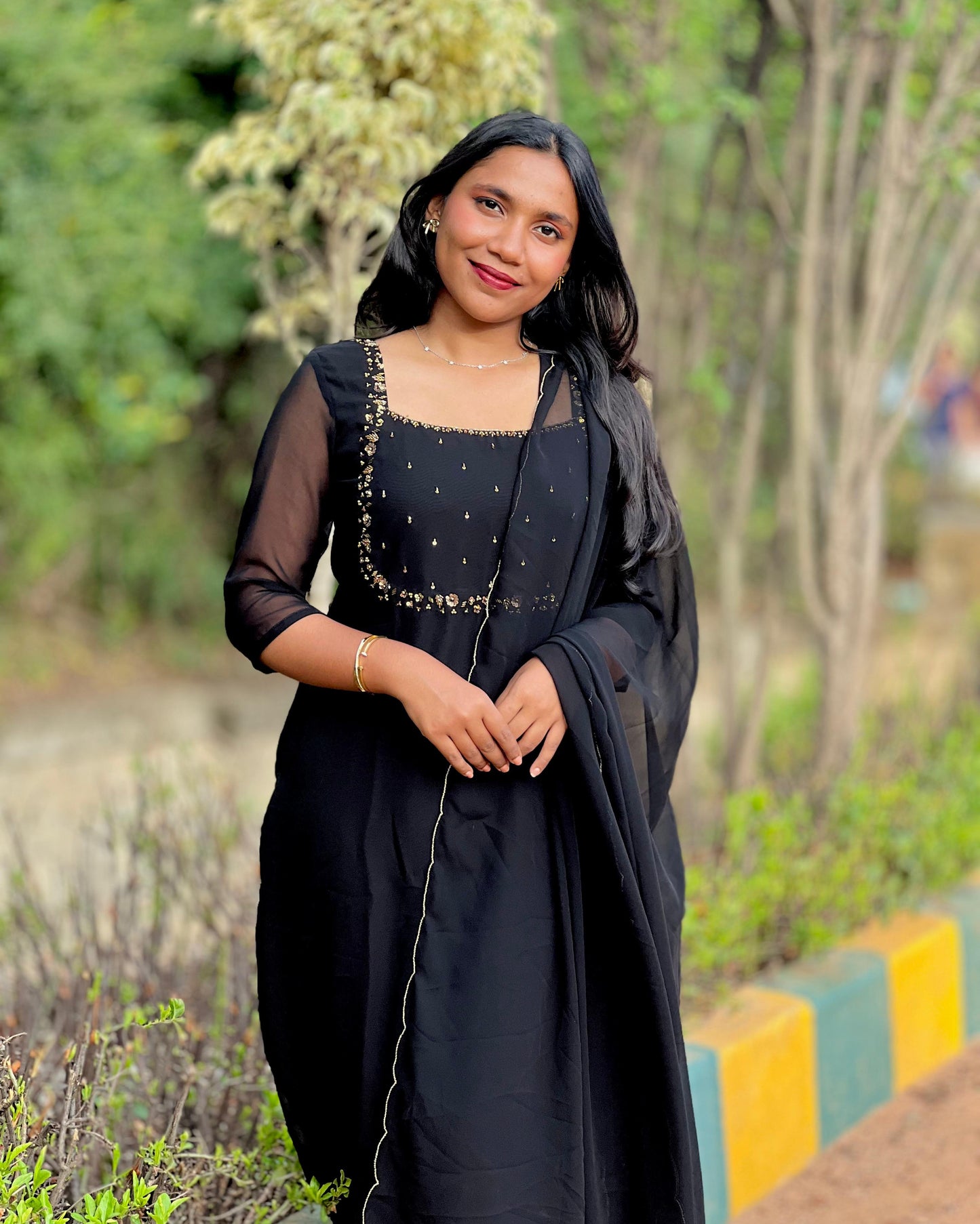 georgette anarkali full size view
