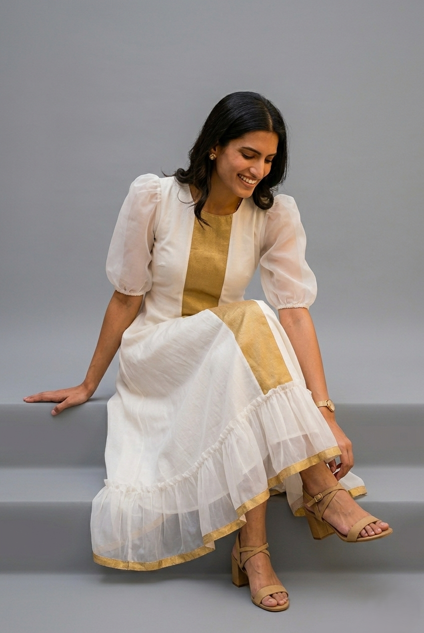 Festive Anarkalis, Kasavu‑Inspired Outfits & Handcrafted Cotton Dresses
